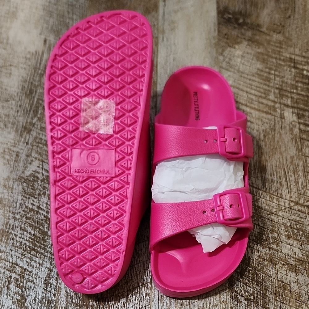 PrettyLittleThing Pink Slip-On Sandals - Picture 7 of 10